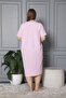 100% Cotton Combed Cotton Short Sleeve Plus Size Mother's Nightgown 520 - 5