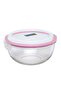 Round Glass Storage Container with Lockable, Leak-Proof Lid, Set of 4, 2 and 1 Liters - 6