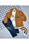 Children's Brown Raincoat, Sweatshirt and Lycra Jean Pants 3-Piece Set