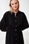 Combed Cotton Mood Comfort Feel Linen Dress 9210 - Black - 2