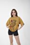 Unisex Oversize Warriors Printed Yellow T-shirt