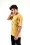Unisex Oversize Warriors Printed Yellow T-shirt - 4