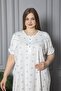 100% Cotton Combed Cotton Short Sleeve Plus Size Mother's Nightgown 140 - 3