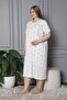100% Cotton Combed Cotton Short Sleeve Plus Size Mother's Nightgown 140 - 4