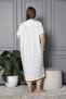 100% Cotton Combed Cotton Short Sleeve Plus Size Mother's Nightgown 140 - 5