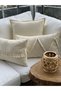 Decorative Bohemian Throw Pillow Cover Set of 3 Ecru - 2