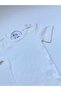 White Short Sleeve Modal Corded Snap Body - 2