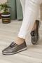 Orthopedic Daily Soft Women's Skin Perforated Drawstring Ballerina Shoes