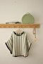 Striped Multi Muslin Poncho – Green
