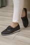 Orthopedic Daily Soft Women's Skin Perforated Drawstring Ballerina Shoes - 2