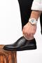 100% Genuine Leather, Men's Classic Patent Leather and Matte Black Men's Shoes - 2