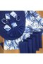 American Service, Exotic 6 Plates, 6 Napkins, 6 Napkin Rings and Runner Tk5
