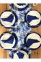 American Serve, Exotic Flower 6 Plates, 6 Napkins and Runner - 3