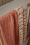 4 Layer Striped Muslin Baby Blanket - 100% Organic Cotton - Salmon - 4