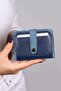 Men's Denim Patterned Sports Card Holder Navy Blue