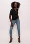 Women's Polo Neck Ribbed Thin Knitwear Sweater Black 22sw308 - 3