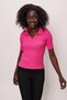 Women's Polo Neck Ribbed Thin Knitwear Sweater Fuchsia 22sw308 - 2