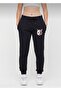 Women's Black Tokyo Panda Printed Combed Cotton Sweatpants