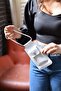 Women's White Small Phone Bag Case with Shoulder Strap / Hiking Bag Compatible with All Phones - 3