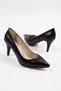 Women's 7cm Heeled Stiletto and Bag Set Black Skin - 2