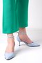 Summer Stiletto Blue Patent Leather New Season Daily Stylish Handmade - 2