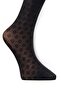 3 Pieces Diamond Pattern Knee-Length Black Socks - 3