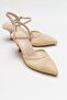 Chic Beige Women's Heeled Shoes - 3