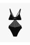 Window Detailed Tulle Bodysuit