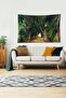 Forested Road Lovers Path Stain Resistant Velvet Textured Fabric Wall Cloth Wall Carpet Tapestry - 3