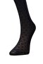 3 Pieces Diamond Pattern Knee-Length Black Socks - 2