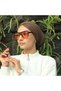 Unisex Retro Pilot Double Bridge Orange Glass Women's Sunglasses 53/20/148 - 6