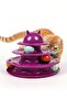 4 Tiers Cat Toy Bulk Round Cat Activity Toy 23cm Pink Uc001