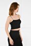 Women's Black String Strap Blouse - 3