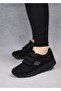 Women's Mesh Velcro Black Sneaker Walking Shoes - 7