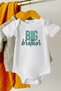 Big Brother Organic Printed Unisex Baby Body with Snap Fasteners