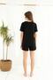 Short Sleeve Black Shorts Set - 2