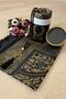 Dowry Gift Boxed Black Prayer Rug Set Luxury Taffeta Prayer Rug