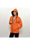 Women's Orange Oversize Zippered Hoodie Sweatshirt - 6