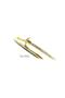 Gold Color Nail-Like White Zircon Stone Nail Bracelet - 2