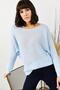 Woman Baby Blue Thessaloniki Loose Knit Sweater KZK-19000051 - 2