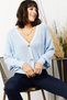 Women's Baby Blue Buttoned Knit Cardigan HRK-19000097 - 3