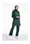 Women's Nefti Green Hooded Glitter Stripe Tracksuit