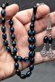 Men's Night Blue Vermeil Powder Amber Prayer Beads in Box - 2