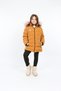 Girl's Yellow Colored Removable Hooded Puffer Coat - 3