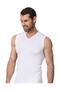 Ribbed V-Neck Sleeveless Black White Gray Assortment 3-Piece Men's Undershirt -n118 - 3