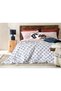 Euphoria Indigo-Terracotta Single Cotton Bed Linen Set - 160X220 cm