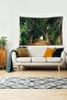 Forested Road Lovers Path Stain Resistant Velvet Textured Fabric Wall Cloth Wall Carpet Tapestry - 2