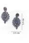 Women's Purple Color Crystal Stone Hanging Evening Dress Earrings - 2