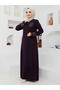 Floral Patterned Honeycomb Fabric Topcoat-Abaya for Ladies-Women - 2