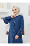 Lady-women's Honeycomb Fabric Sleeve Patterned Zipper Upper Part Patterned Topcoat-abaya - 8